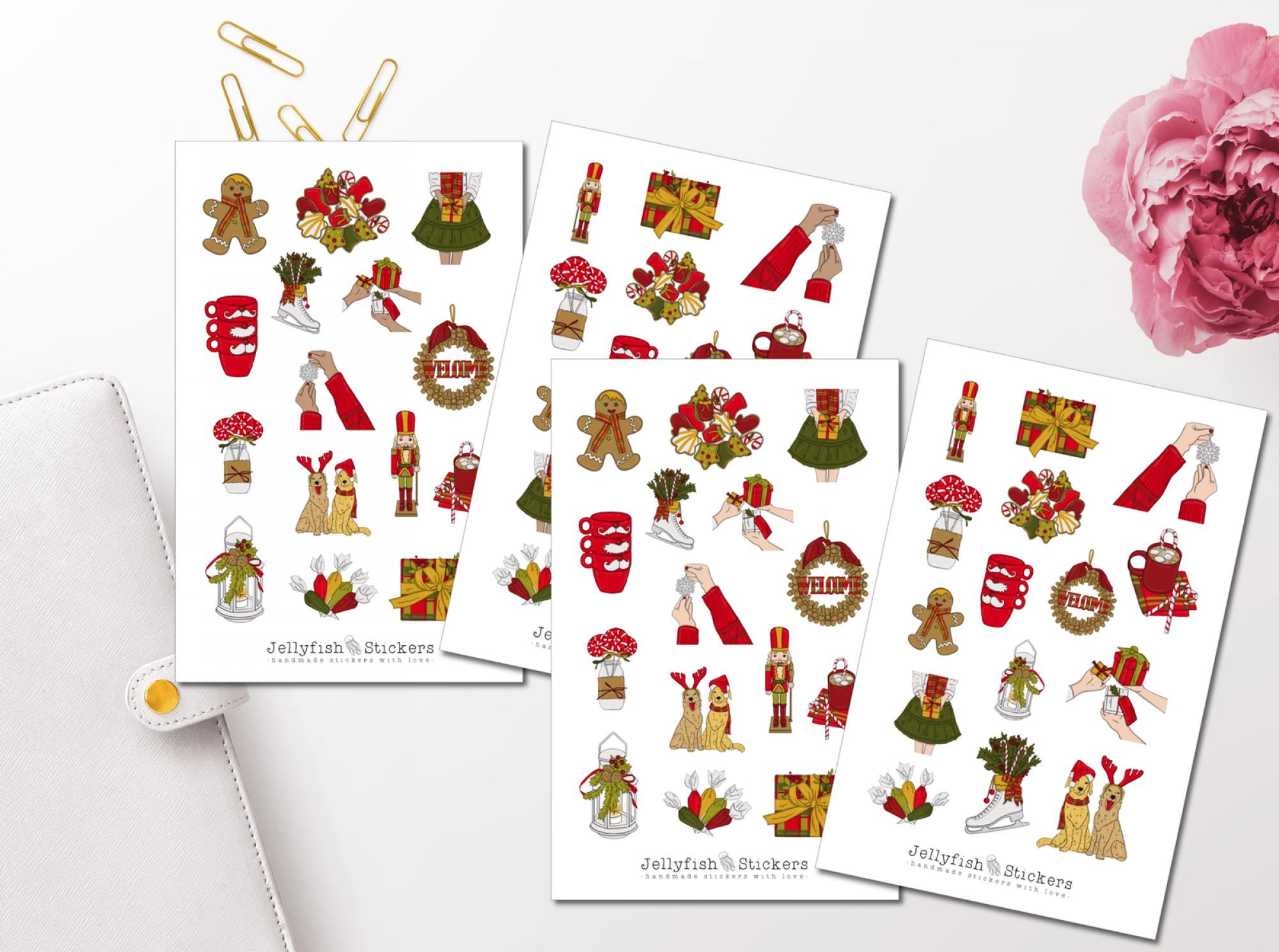 Girls Christmas Sticker Set